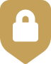 Padlock emblem with golden backdrop